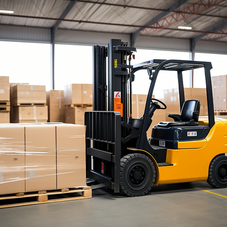 Togail agus stàladh crios sàbhailteachd forklift.